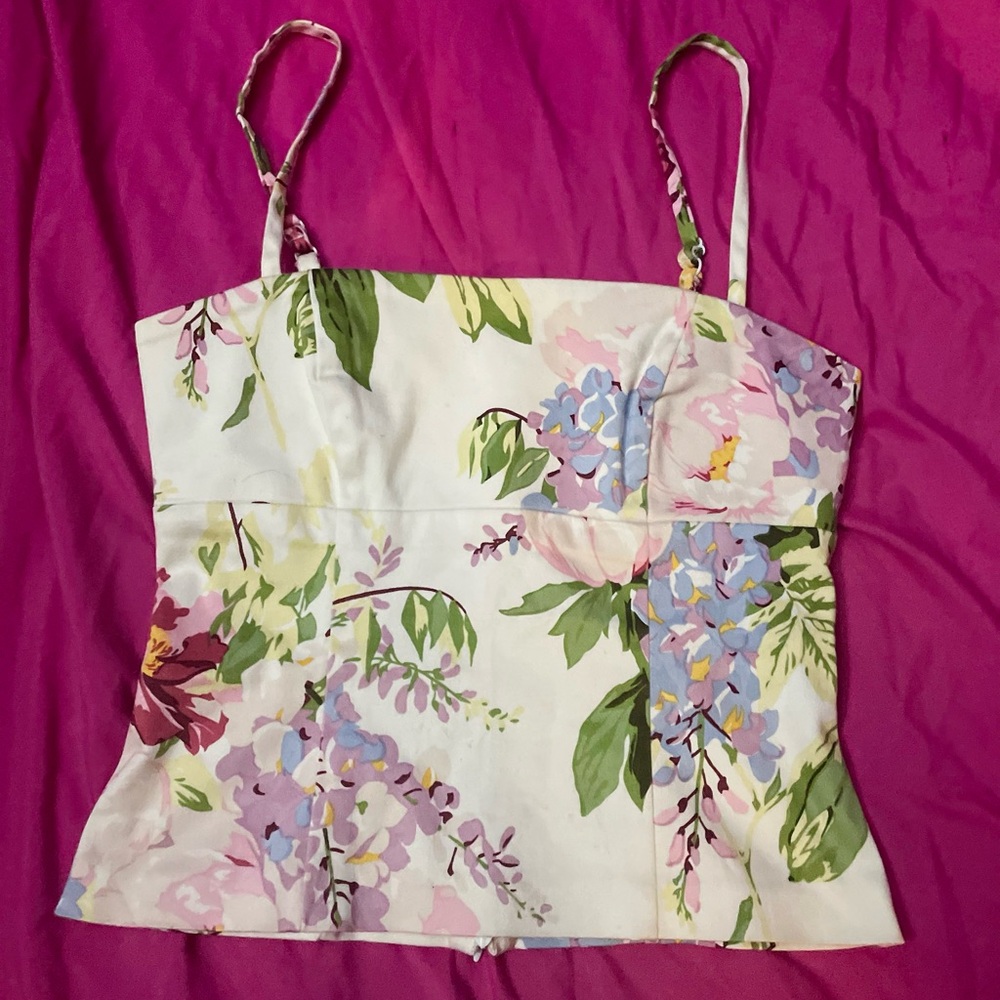 Liquid Floral Cropped Tank